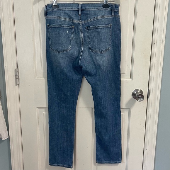 Frame Le Beau Boyfriend Jeans Size 28 Distressed Straight Leg Denim - Picture 6 of 9